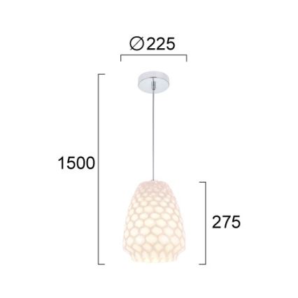 Пендел на кабел FELICIA 1xE27/60W/230V бял