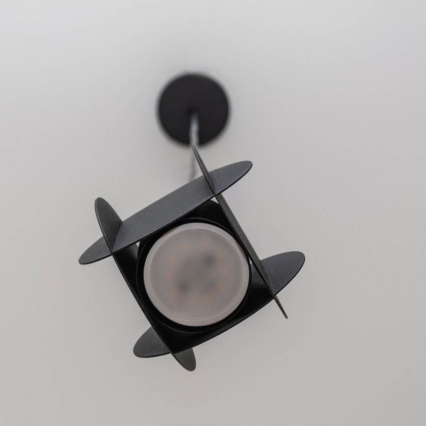 Пендел на кабел GAMBIT 1xGU10/10W/230V черен