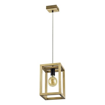 Пендел на кабел KAGO 1xE27/60W/230V матов дъб