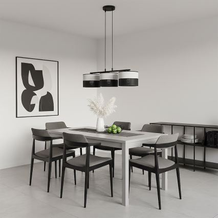 Пендел на кабел KARBON 3xE27/15W/230V черен/сив