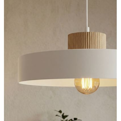 Пендел на кабел KIVI 1xE27/15W/230V бял