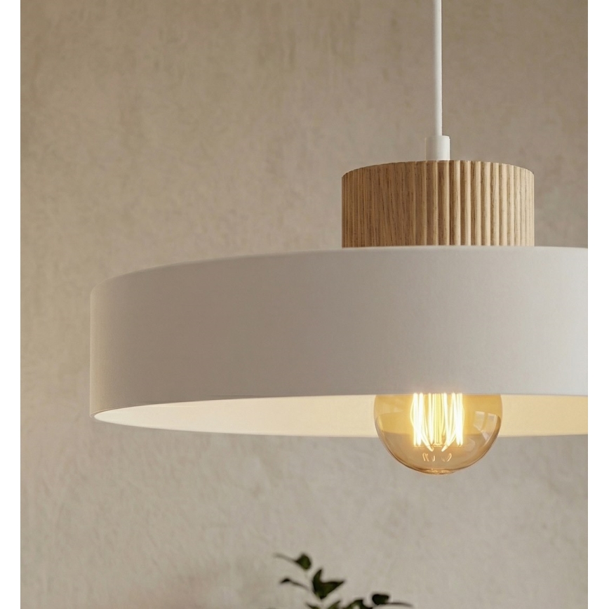 Пендел на кабел KIVI 1xE27/15W/230V бял