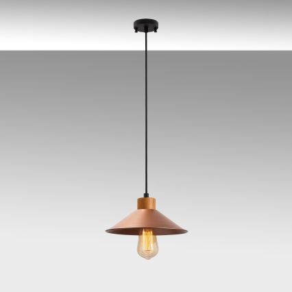 Пендел на кабел MANAVGAT 1xE27/40W/230V, меден/кафяв