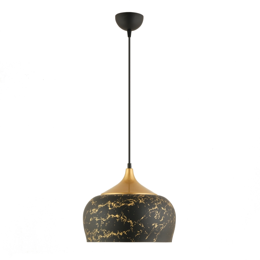 Пендел на кабел MONZA 1xE27/40W/230V Ø 30 см черен/бронзов