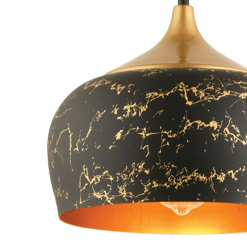 Пендел на кабел MONZA 1xE27/40W/230V Ø 30 см черен/бронзов