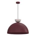 Пендел на кабел NEVIS 1xE27/15W/230V Ø 50 cm бордо