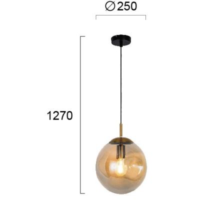 Пендел на кабел OSCAR 1xE27/40W/230V димно бежов