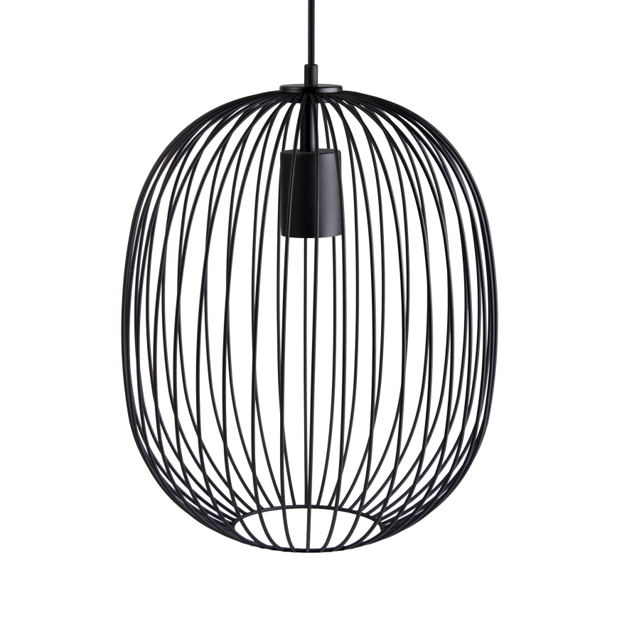 Пендел на кабел OVELLA 1xE27/15W/230V Ø 34 см черен