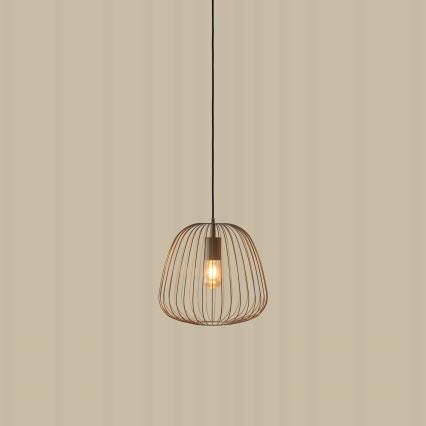 Пендел на кабел OVELLA 1xE27/15W/230V Ø 36 см сив