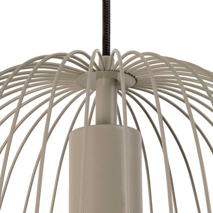 Пендел на кабел OVELLA 1xE27/15W/230V Ø 36 см сив