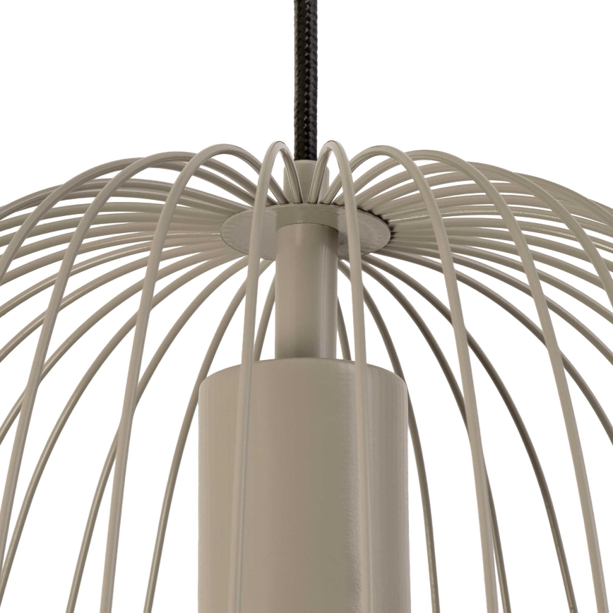 Пендел на кабел OVELLA 1xE27/15W/230V Ø 36 см сив