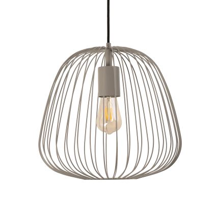 Пендел на кабел OVELLA 1xE27/15W/230V Ø 36 см сив