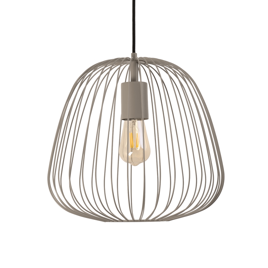 Пендел на кабел OVELLA 1xE27/15W/230V Ø 36 см сив