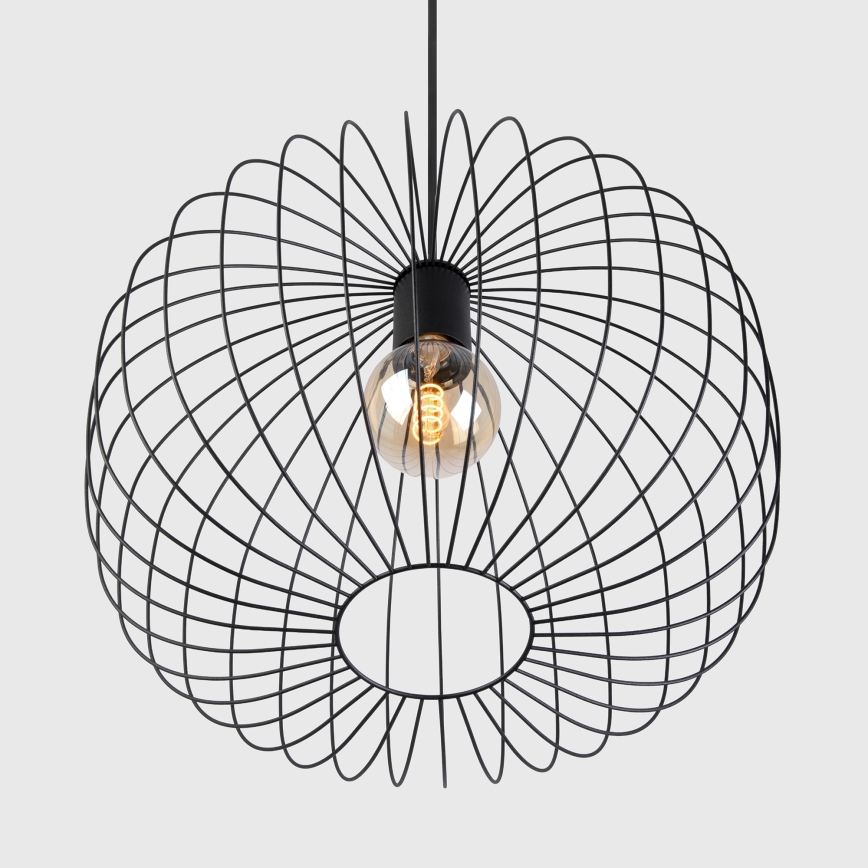 Пендел на кабел OVELLA 1xE27/15W/230V, Ø 46 cm, черен