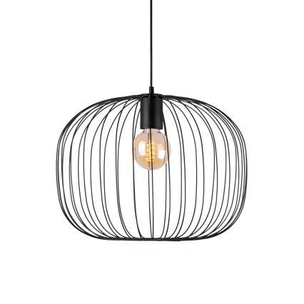 Пендел на кабел OVELLA 1xE27/15W/230V, Ø 46 cm, черен