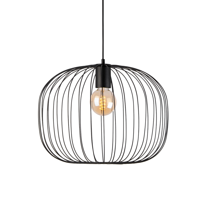 Пендел на кабел OVELLA 1xE27/15W/230V, Ø 46 cm, черен
