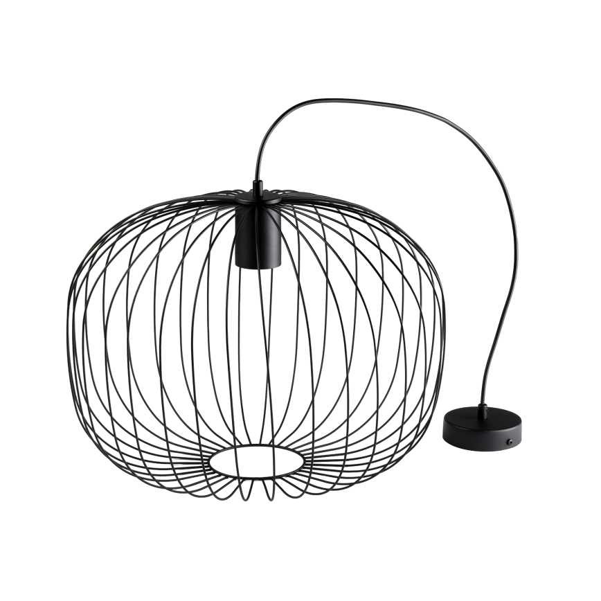 Пендел на кабел OVELLA 1xE27/15W/230V, Ø 46 cm, черен