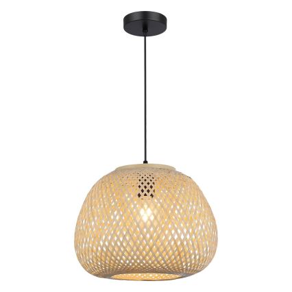 Пендел на кабел PETRA 1xE27/15W/230V Ø 35 см бамбук