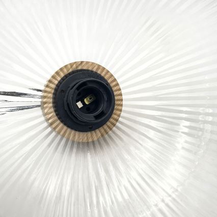 Пендел на кабел PIA 1xE27/60W/230V Ø 30 см, дъб