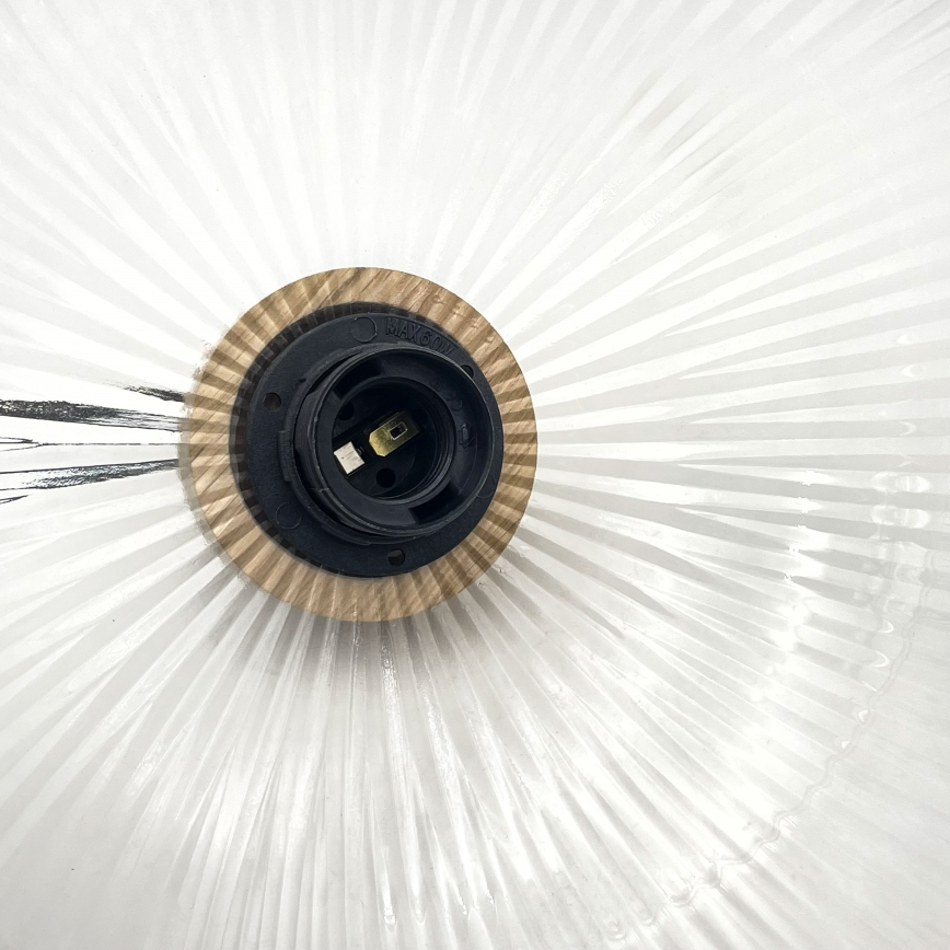 Пендел на кабел PIA 1xE27/60W/230V Ø 30 см, дъб