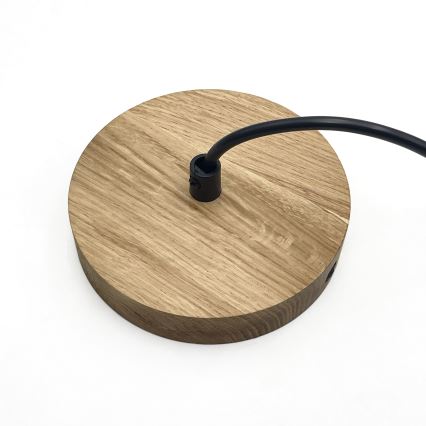 Пендел на кабел SINGLE 1xE27/60W/230V диам. 28 см дъб