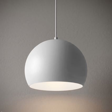 Пендел на кабел SOOL 1xE27/15W/230V Ø 27 см бял
