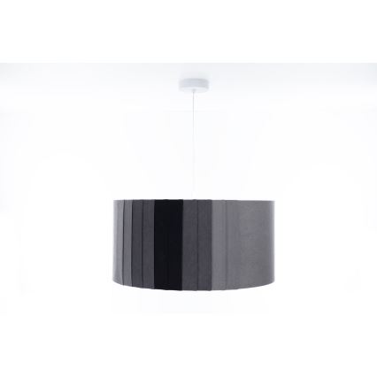 Пендел на кабел STRIPES 1xE27/60W/230V Ø 40 см сив