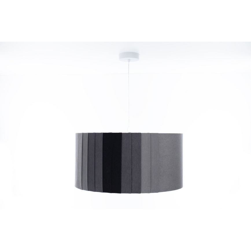 Пендел на кабел STRIPES 1xE27/60W/230V Ø 40 см сив