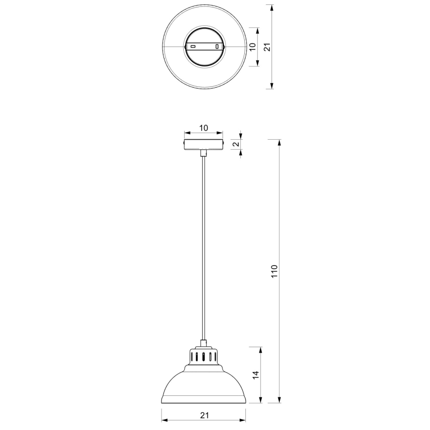 Пендел на кабел SVEN 1xE27/15W/230V бордо