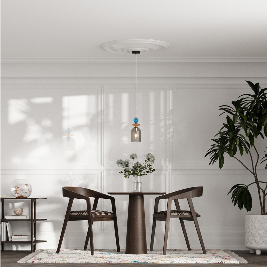 Пендел на кабел TROPEA 1xE27/15W/230V черен/димносин/бежов