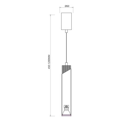 Пендел NEO 1xGU10/8W/230V бял