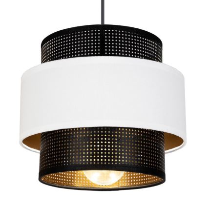 Пендел NESS 2xE27/60W/230V паяк черен/бял