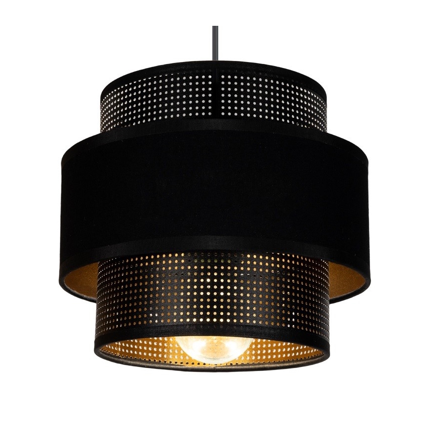 Пендел NESS 2xE27/60W/230V Ø 30 см черен