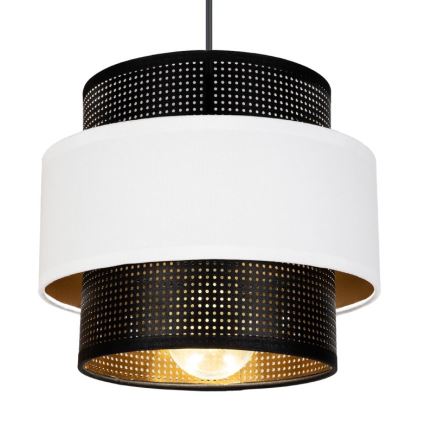 Пендел NESS 3xE27/60W/230V паяк черен/бял