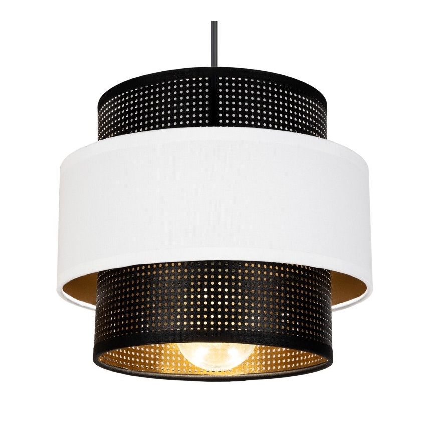 Пендел NESS 3xE27/60W/230V паяк черен/бял