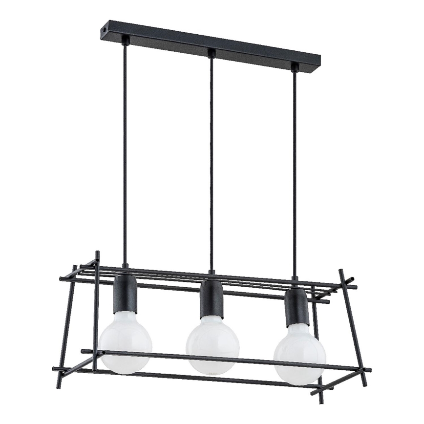 Пендел NETI 3xE27/15W/230V черен