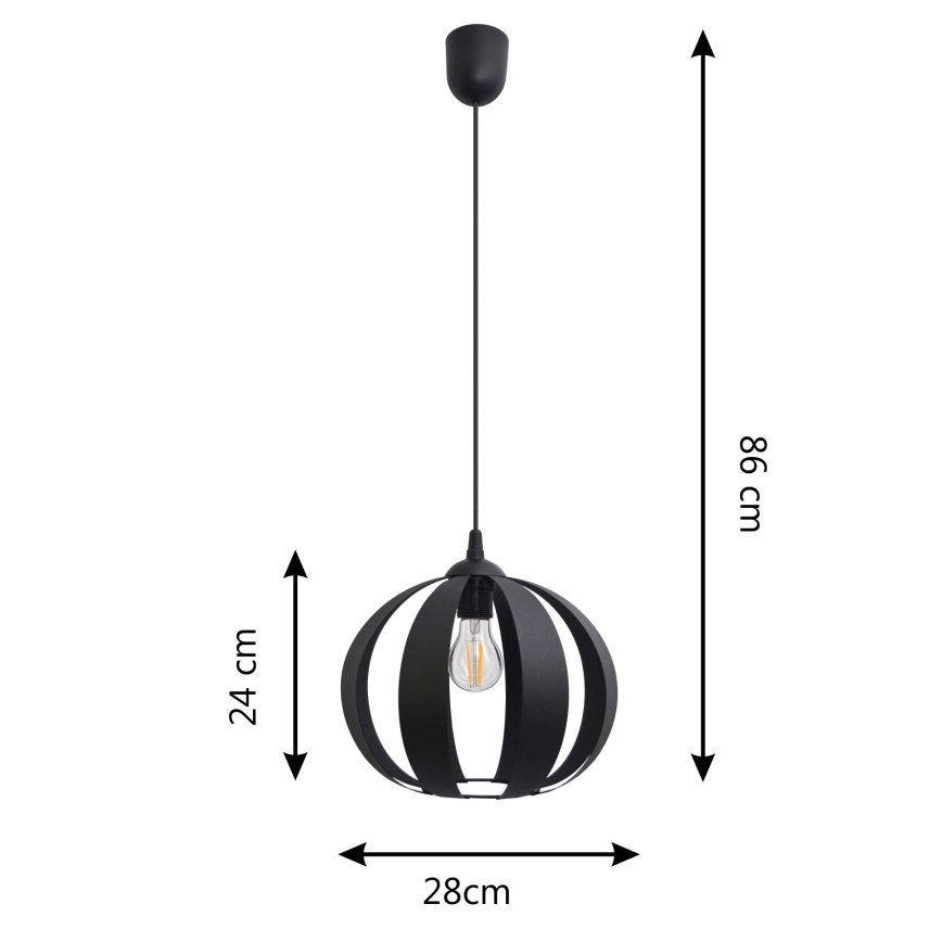 Пендел NEWTON 1xE27/15W/230V черен