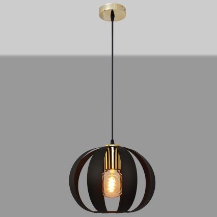 Пендел NEWTON 1xE27/15W/230V черен/златист