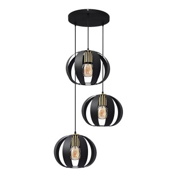 Пендел NEWTON 3xE27/15W/230V черен