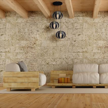 Пендел NEWTON 3xE27/15W/230V черен