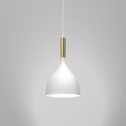 Пендел NOAK 1xE27/15W/230V бял/златист