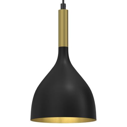 Пендел NOAK 1xE27/15W/230V черен/златист