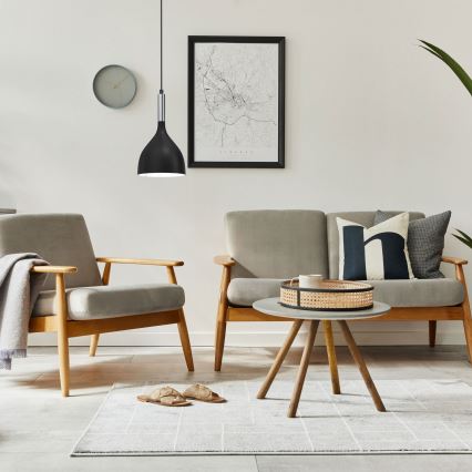 Пендел NOAK 1xE27/15W/230V черен/лъскав хром