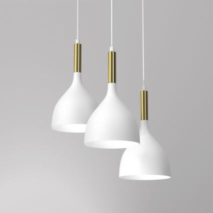 Пендел NOAK 3xE27/15W/230V бял/златист