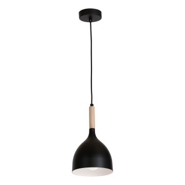 Пендел NOAK WOOD 1xE27/15W/230V черен/бук