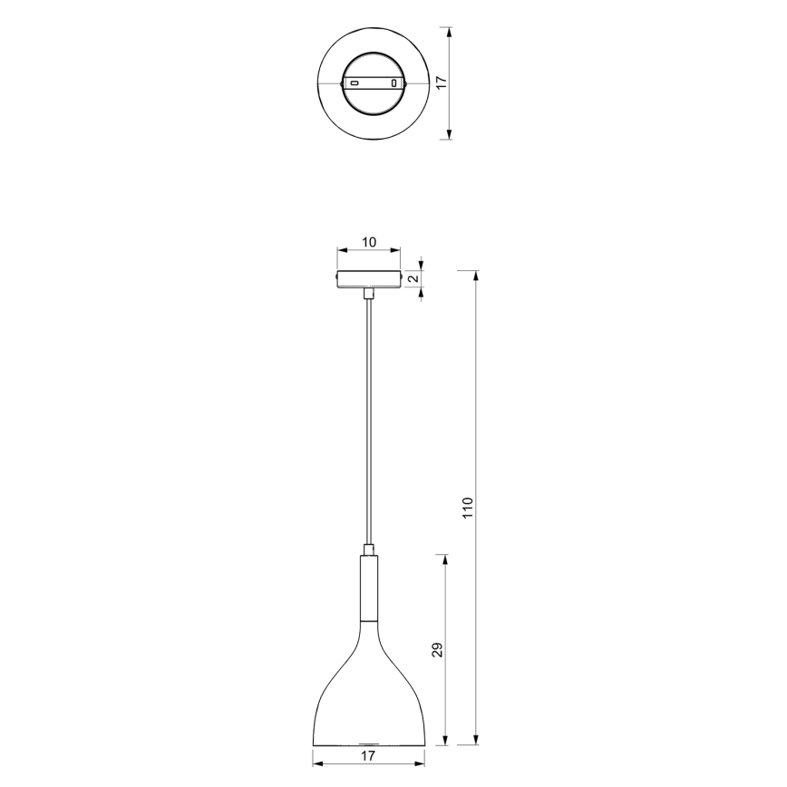 Пендел NOAK WOOD 1xE27/15W/230V черен/бук