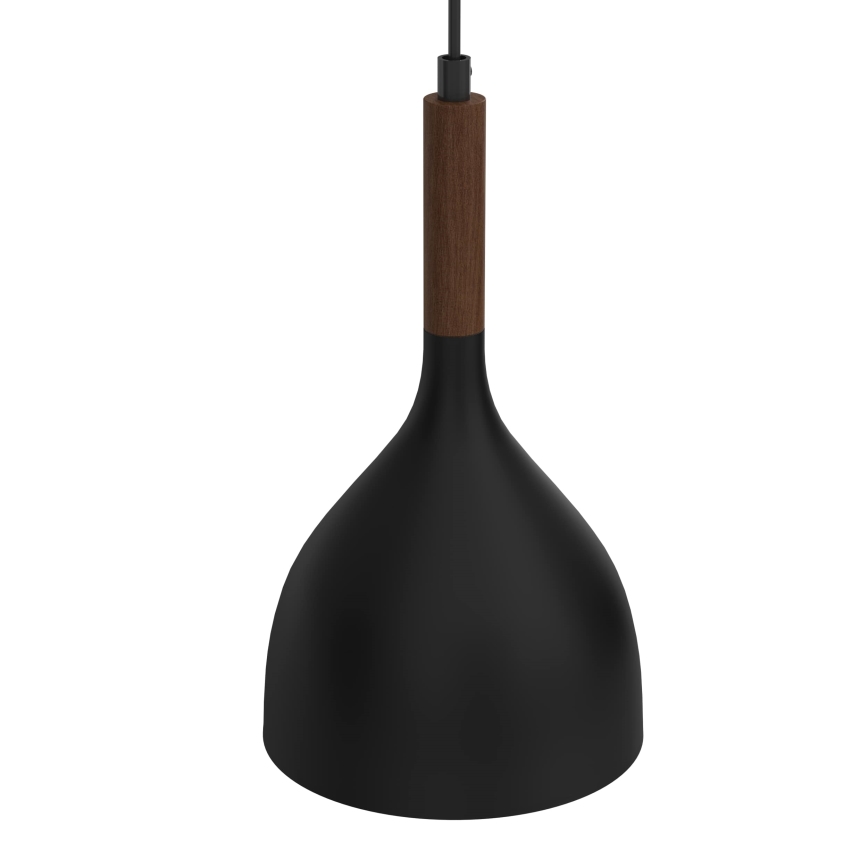 Пендел NOAK WOOD 2xE27/15W/230V черен/бук