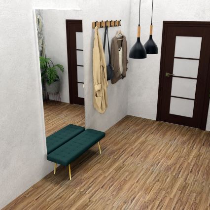 Пендел NOAK WOOD 2xE27/15W/230V черен/бук