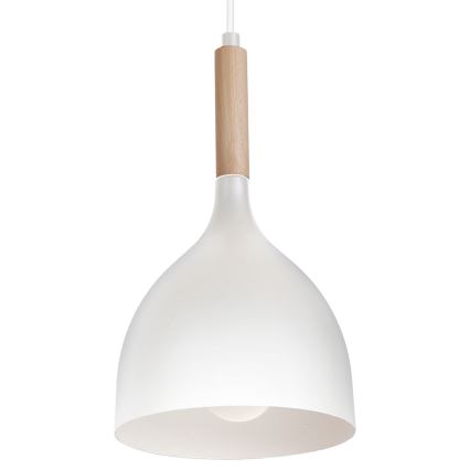 Пендел NOAK WOOD 3xE27/15W/230V бял/бук