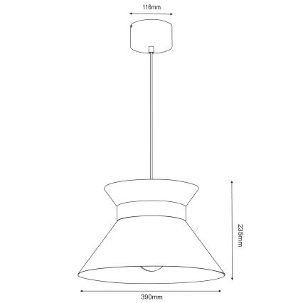 Пендел NORGE 1xE27/15W/230V черен/златист